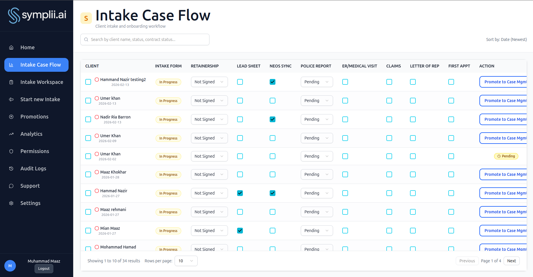 Leia case-flow workspace